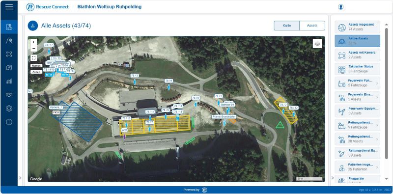 Perfekter Überblick: Mit dem »ZF Rescue Connect«-Dashboard hat die Einsatzleitung zu jedem Zeitpunkt alles im Blick und kann im Ernstfall schnell die richtigen Entscheidungen treffen Bild: ZF).